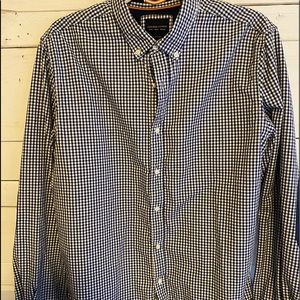 denim and flower Button down